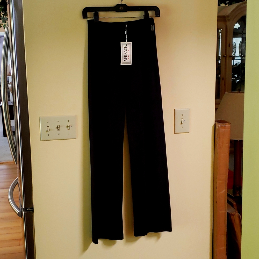 VERSACE SPORT Black slightly flare leg.